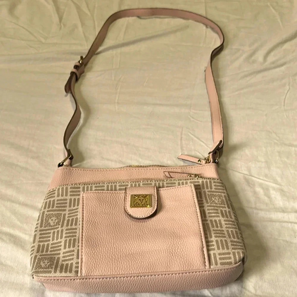 Anne Klein Pink Tan crossbody - Picture 1 of 9